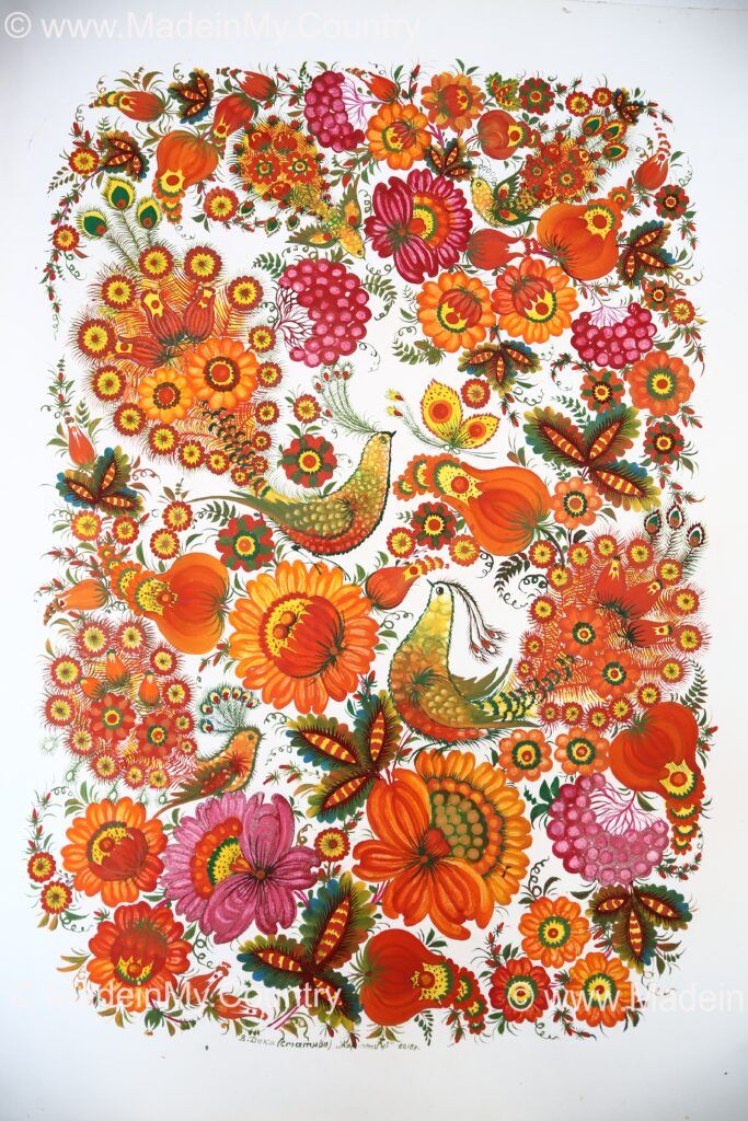 Petrykivka Ukrainian folk art presented by MadeinMycountry
MadeinMycountry is a global platform that celebrates and supports local history, culture, art, and nature conservation efforts. For two decades, we have been sponsoring local museums, cultural organizations, travel destinations, historical sites and various cultural events around the world.